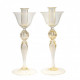 elegant candle holders blown glass