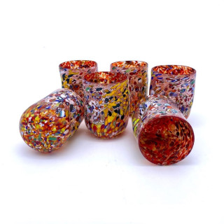 blown-glass drinking glasses set home décor