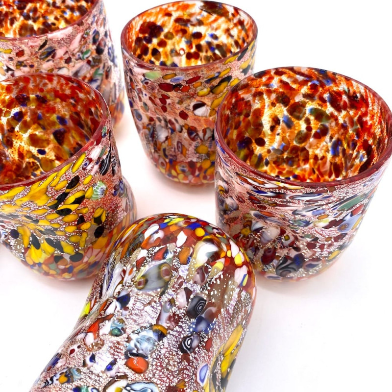 Set Bicchieri Rossi Murano