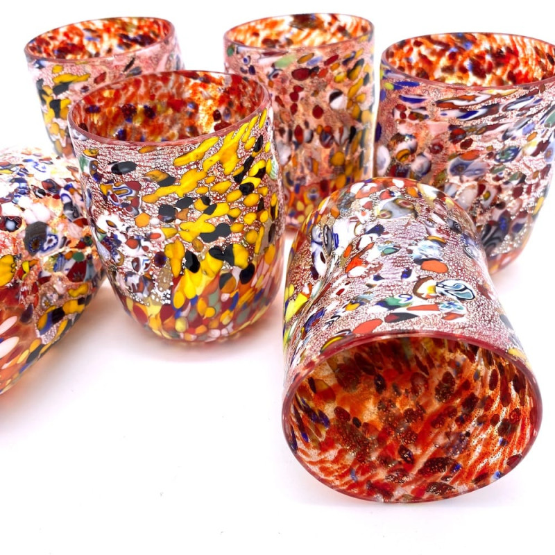 Set Bicchieri Rossi Murano