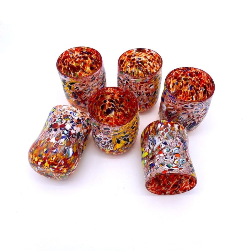 blown-glass drinking glasses set home décor