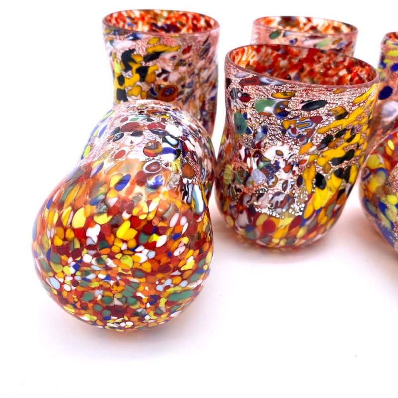 Set Bicchieri Rossi Murano