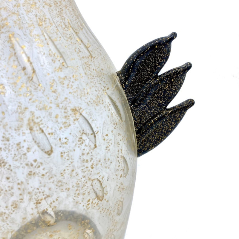 PEGASUS Black and gold glass vase for home decor
