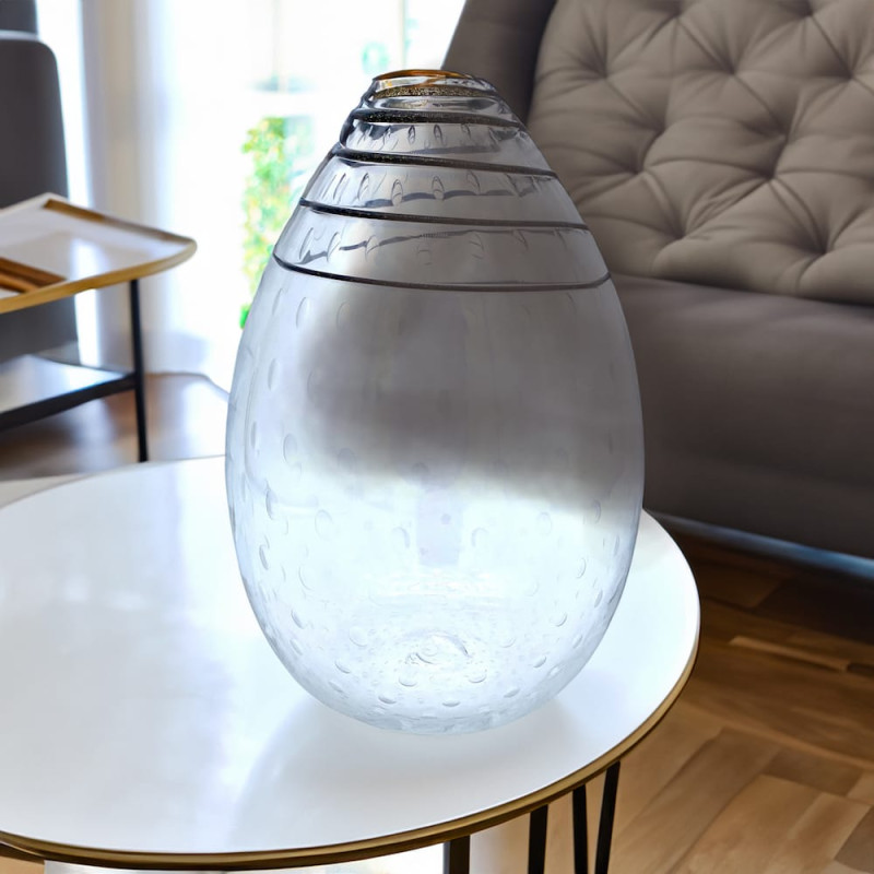 HESPERIA Clear glass vase for luxury homes