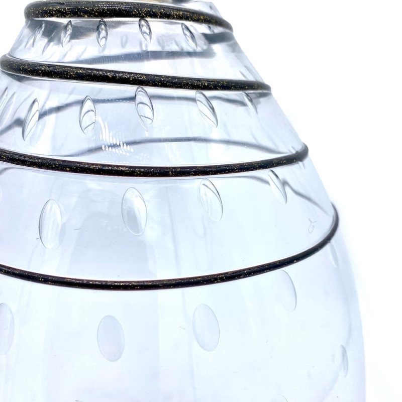 HESPERIA Vaso trasparente tradizionale di Murano