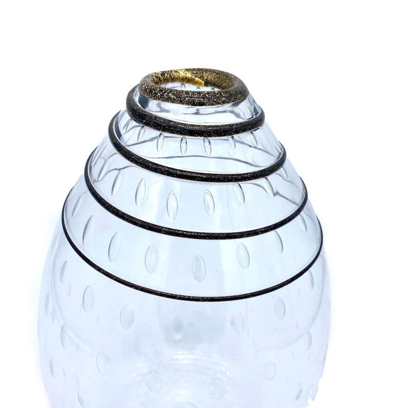 HESPERIA Clear glass vase for luxury homes