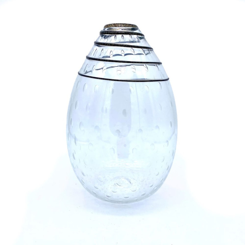 HESPERIA Clear glass vase for luxury homes