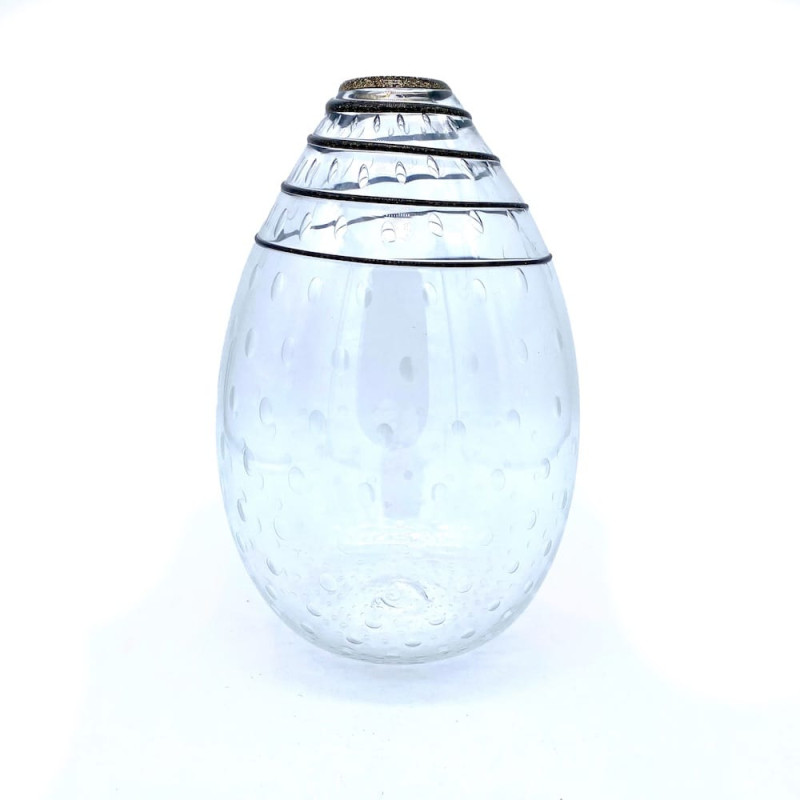 HESPERIA Vaso trasparente tradizionale di Murano