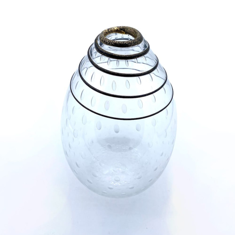 HESPERIA Vaso trasparente tradizionale di Murano