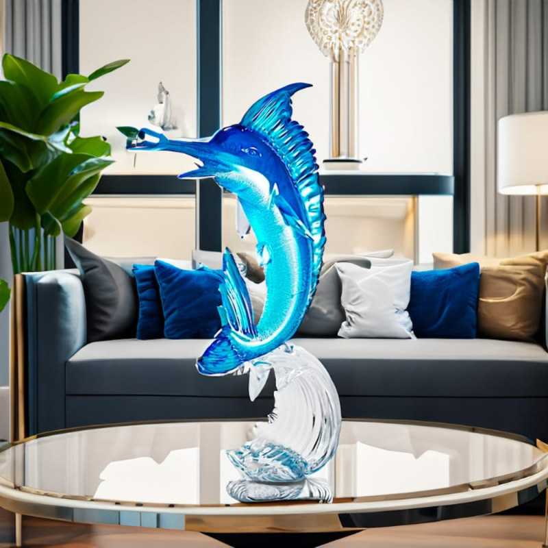 BLUE MARLIN Blue shades marine sculpture