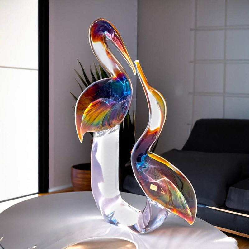 scultura figura animale corpo stilizzato multicolore