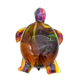sculpture of turtle with Chalcedony glass