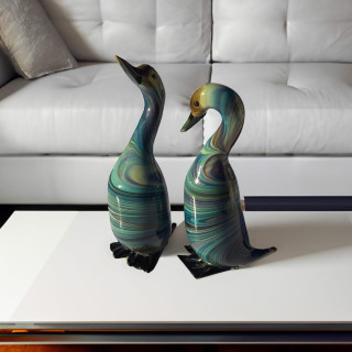 multicolored swan in Murano glass