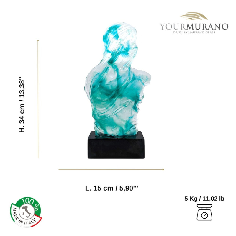 GREEN ISABELLA Authentic Murano glass Sculpture