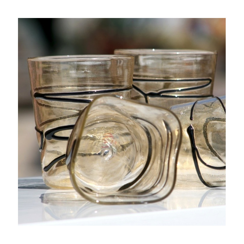 Bicchieri da collezione in vetro di Murano
