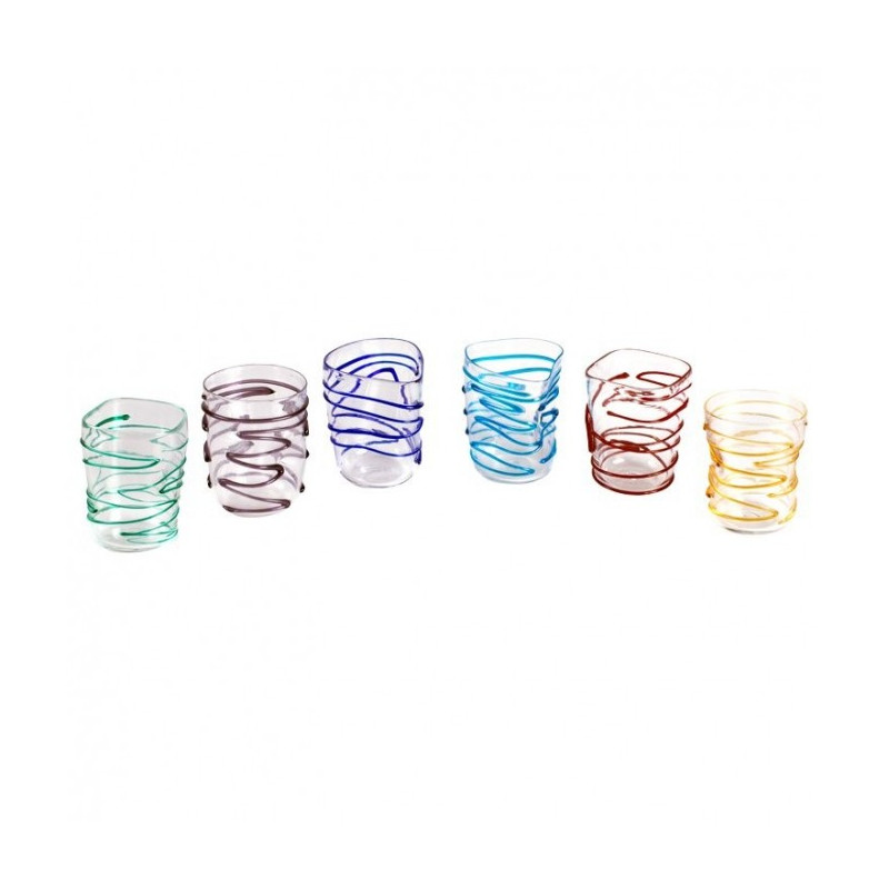 Set di bicchieri in vetro di Murano