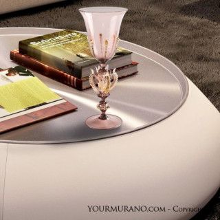 amethyst goblet gold leaf classic