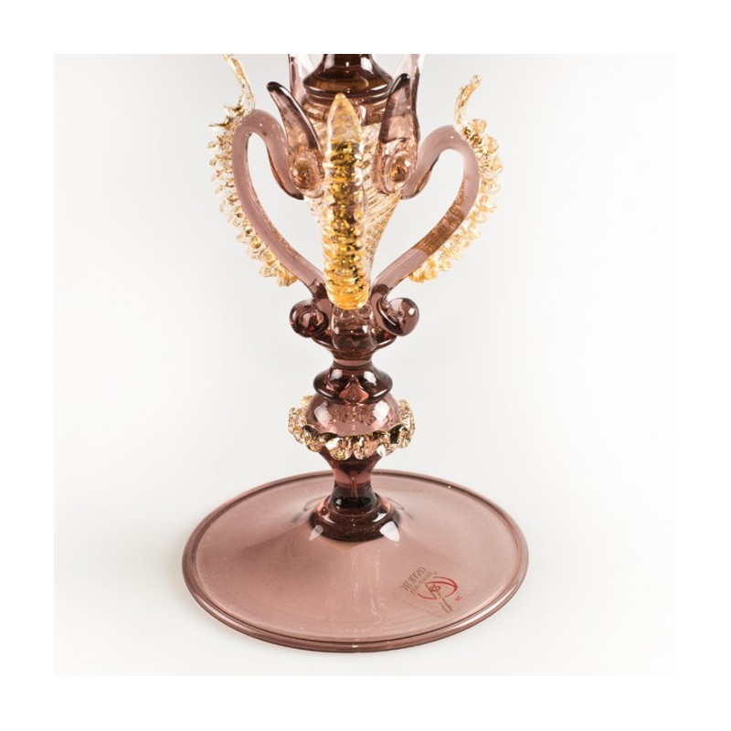 gold and violet decorative goblet 