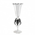 PERCIVAL Clear classic goblet with black decorations