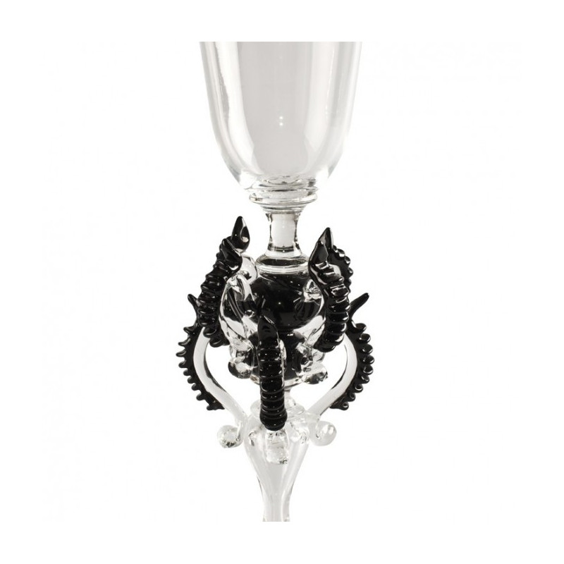 elegant luxury goblet with black decoration