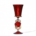ISEULT flower details red decorative goblet
