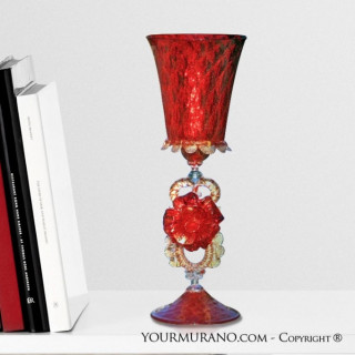 luxury elegant goblet with gold decoration