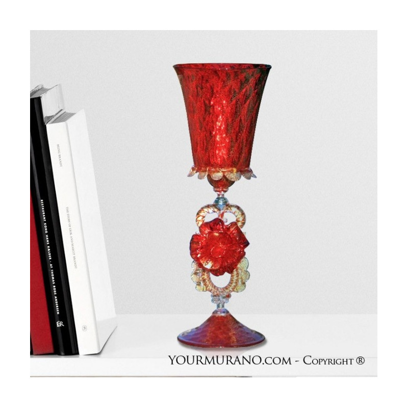 luxury elegant goblet with gold decoration