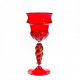 Venice goblet in red glass with gold details