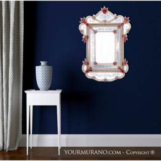 Specchio decorativo in vetro veneziano