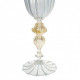 Venetian goblet in clear glass handmade