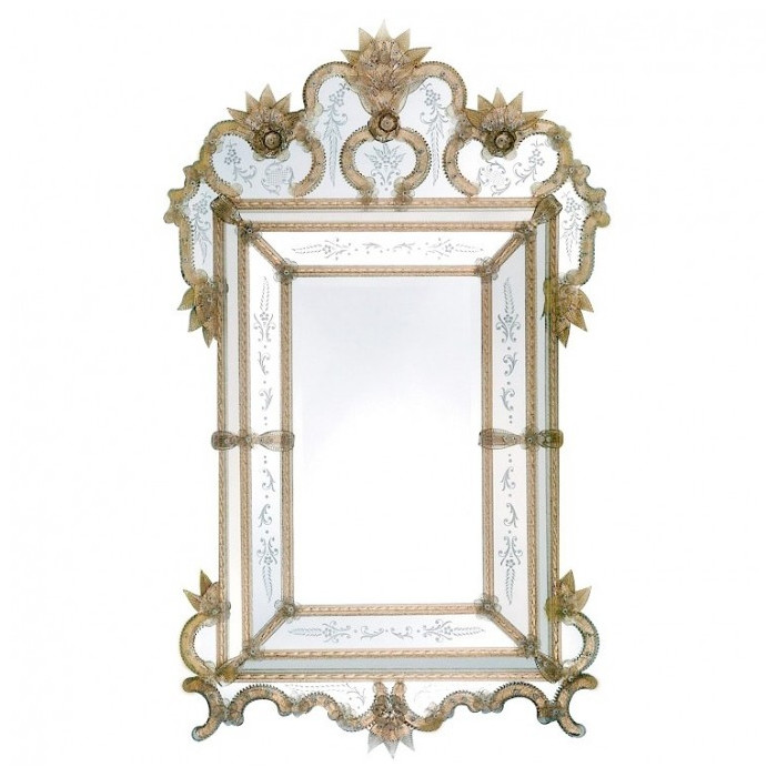 Elegant handmade mirror in Murano glass