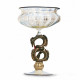 Venezia goblet in transparent glass with gold details