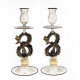 luxury candle holders pair murano