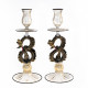 luxury candle holders pair murano