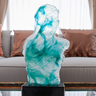 Murano Glass Green Woman Figure