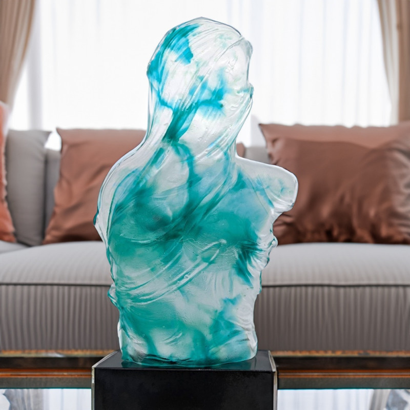 Murano Glass Green Woman Figure