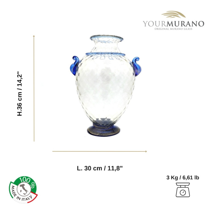 Classic Gold and Blue Vase