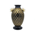 INCANTO Vaso Artigianale Nero Oro per Arredo Classico