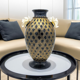 Black Gold Glass Vase