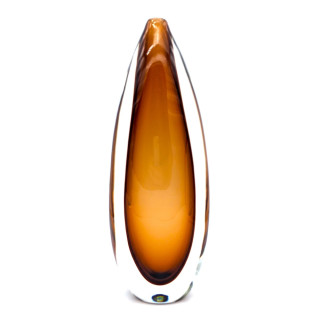 Amber Vase Murano Glass