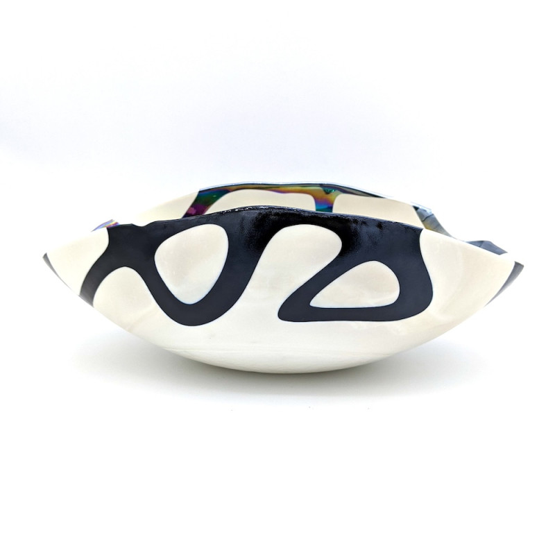 Black White Glass Centerpiece