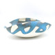 Azure White Glass Centerpiece