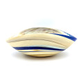 SEAWIND Centrotavola in Vetro Artigianale Design a Conchiglia Avorio Blu