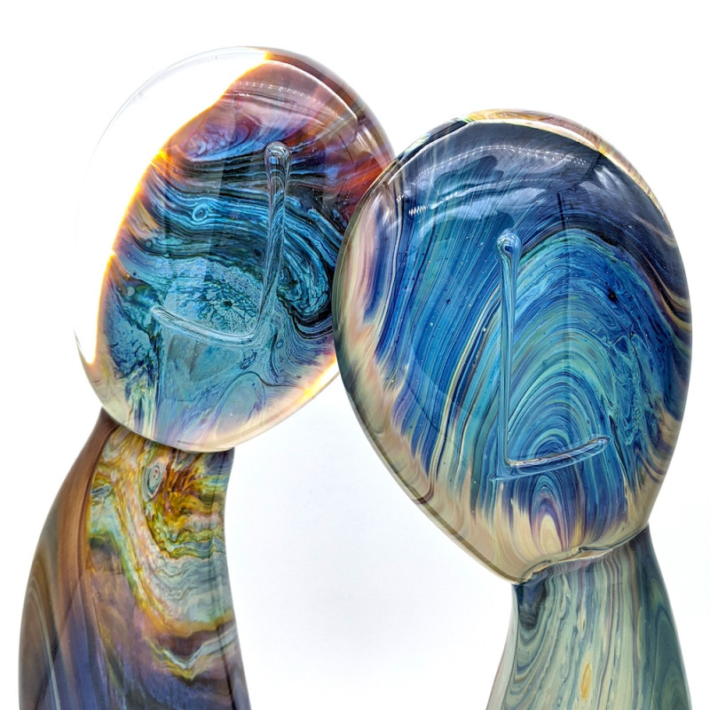 COUPLE Glass lovers elegant sculpture