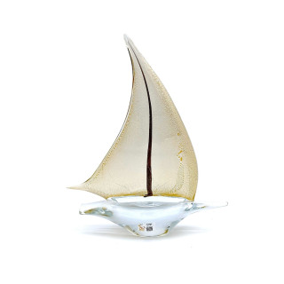 Sailboat Sculpture Murano Glass