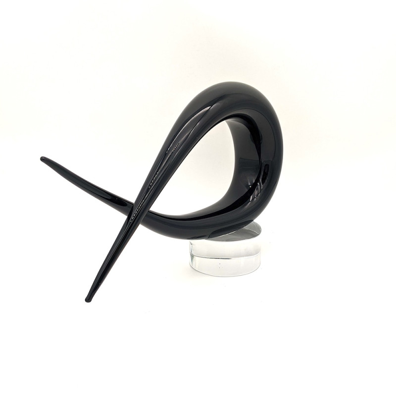 GlassOfVenice Murano Glass Mosaic Letter Opener - Black
