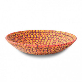 Venice centerpiece in orange glass of modern design with murrhine