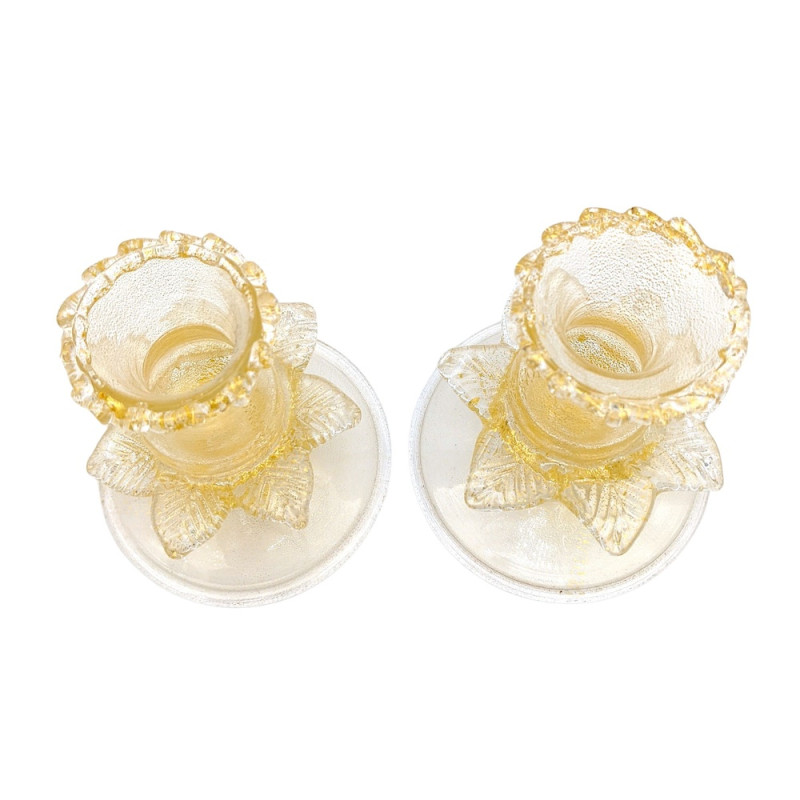 Blown Glass Elegant Candleholders