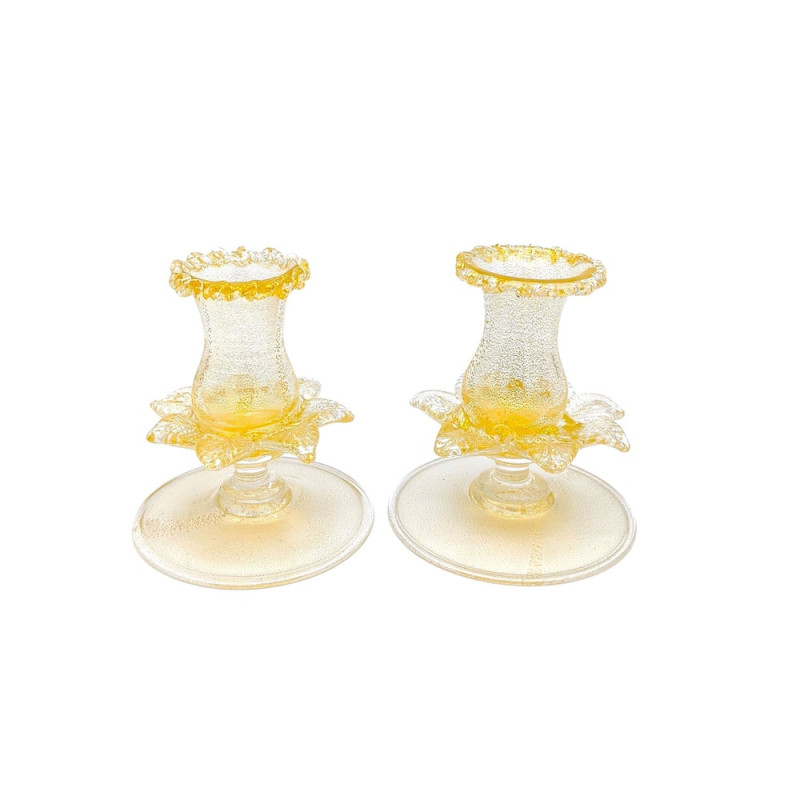 Murano Glass Candleholders Set