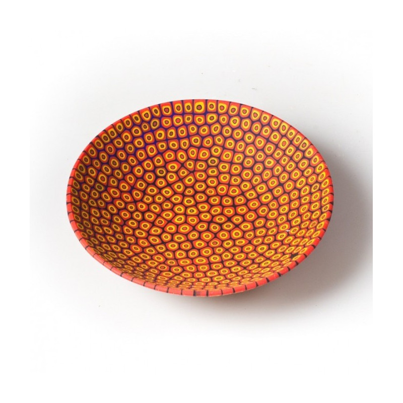 Small Round Orange Decorative  Bowl